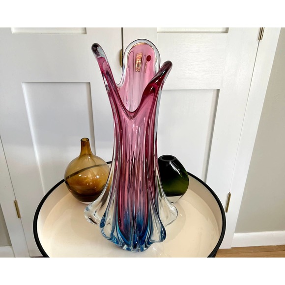 Mid Century Murano Glass Vase by Fratelli Toso 'Made in Italy' 1950s - Picture 5 of 8